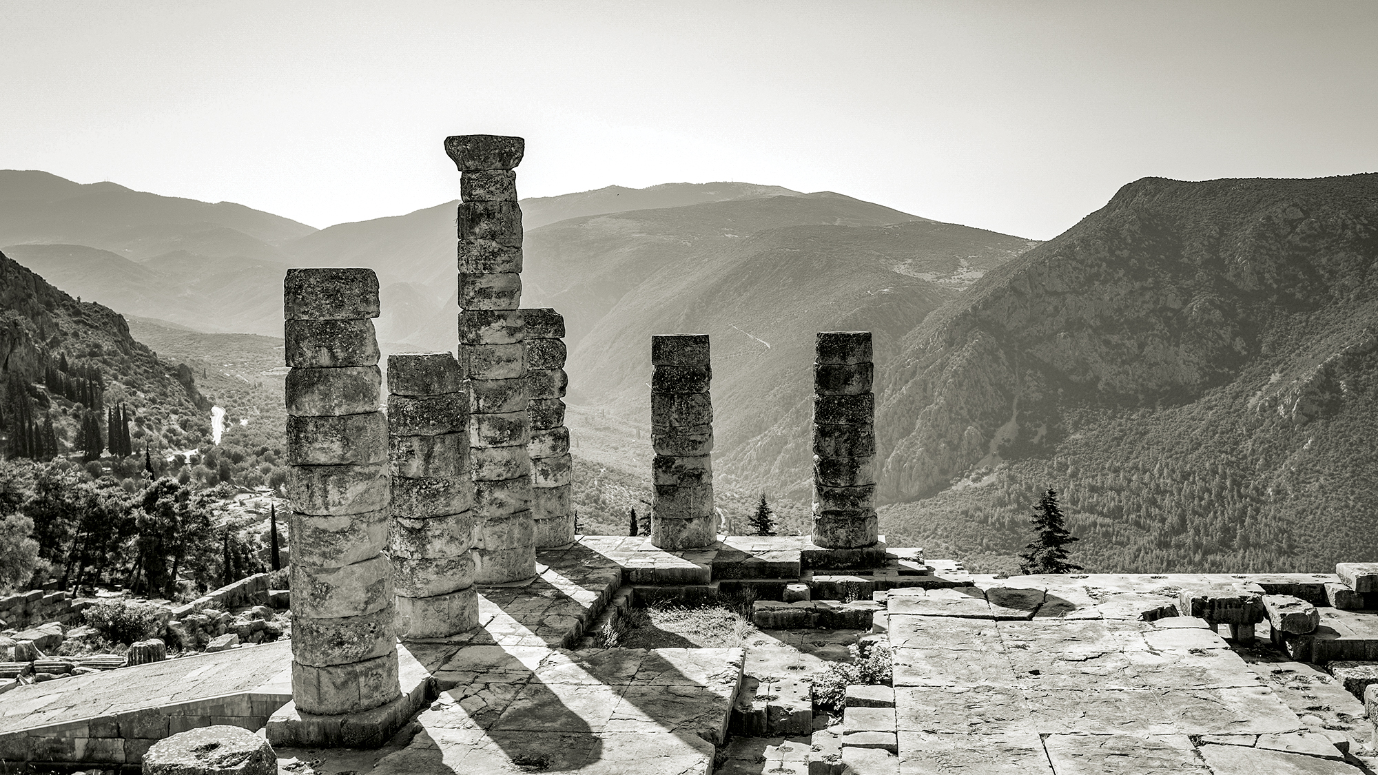 Blog image for Peace Article  Caption The Temple of Apollo at Delphi. The words ‘Know Thyself’ were carved above the doorway to the temple .jpg