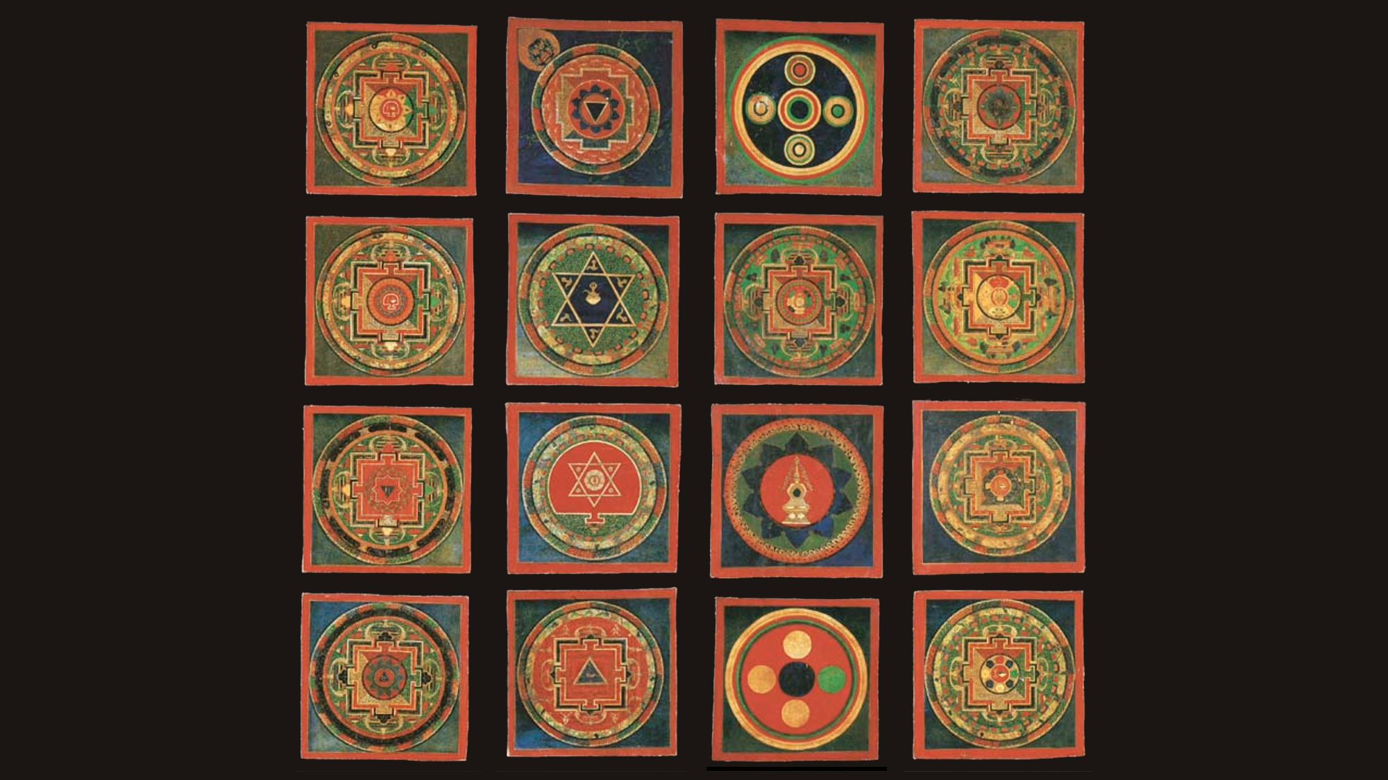 Blog image Dzogchen Option 2 - Caption   Sixteen Dzogchen Mandalas (Tibet, circa 1800).jpg